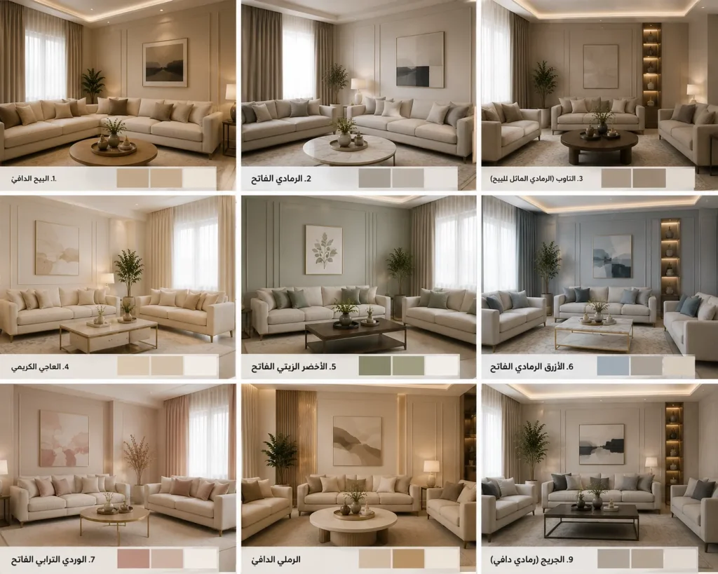 صور الوان غرف ضيوف مميزة وجميلة وهادئة