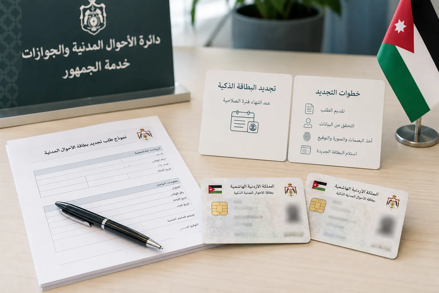 تجديد البطاقة الشخصية في الأردن: المتطلبات والرسوم والخطوات