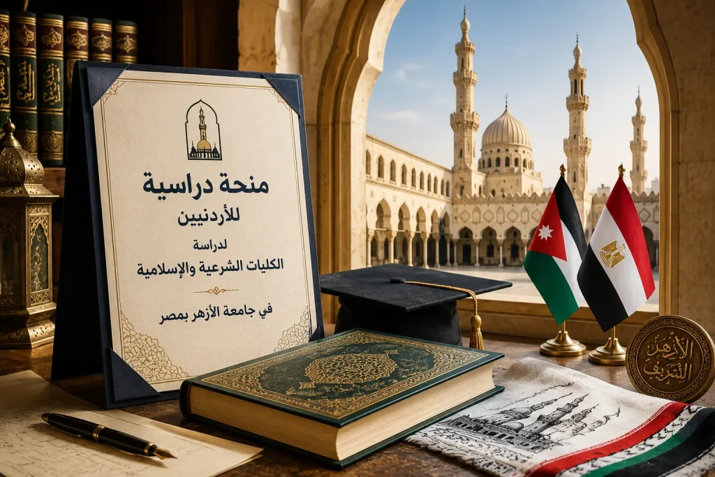 منحة دراسية للأردنيين لدراسة الكليات الشرعية والإسلامية في جامعة الأزهر بمصر