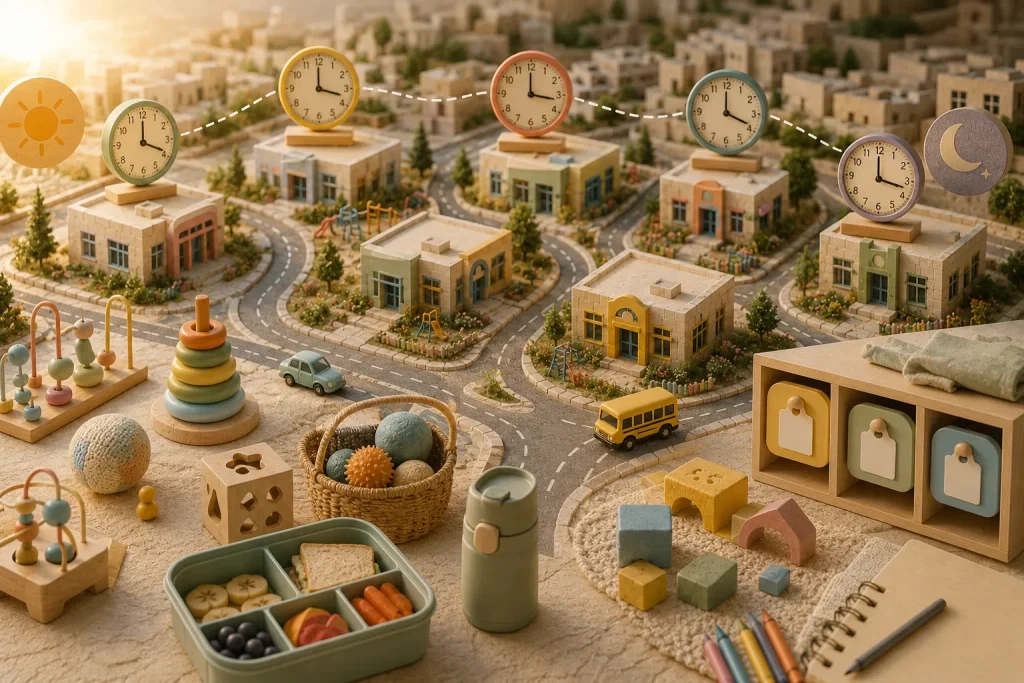 Miniature Daycare Town Timeline