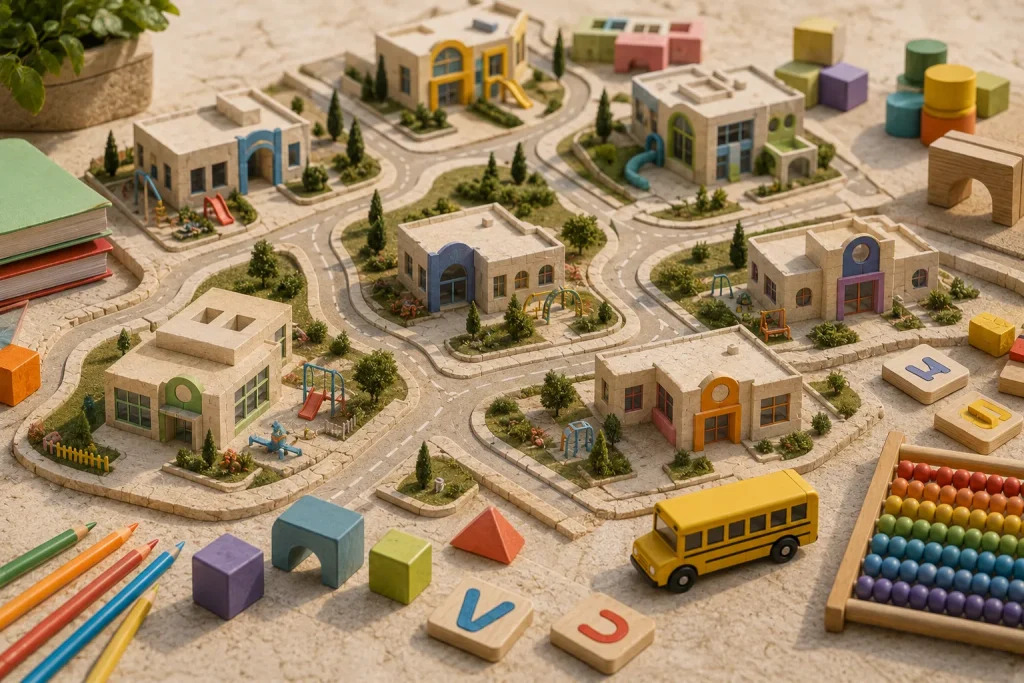 أفضل روضات في عمّان KG1 وKG2 حسب المنطقة والبرنامج والدوام