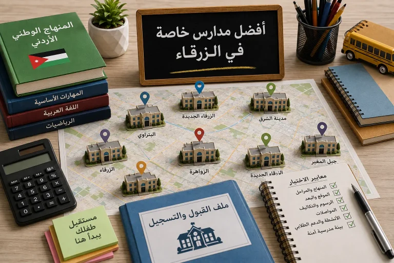 أفضل مدارس خاصة في الزرقاء 2026–2027: 15 مدرسة للمقارنة حسب المرحلة والمنهج والموقع